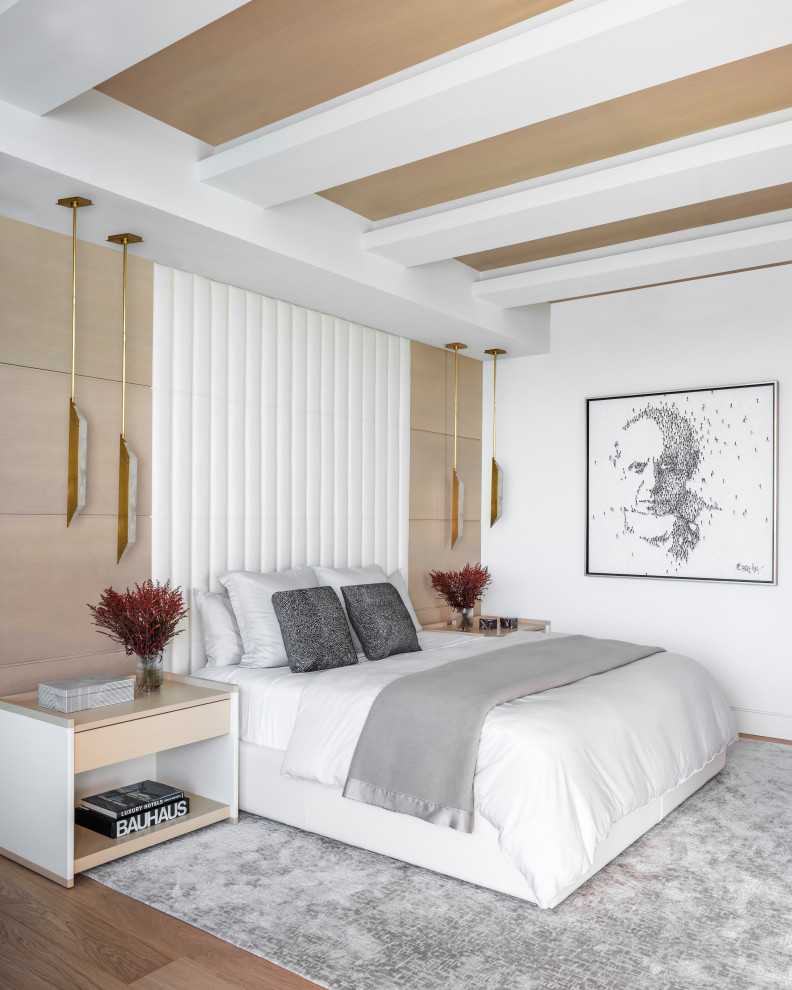 Bedroom - contemporary bedroom idea in Miami