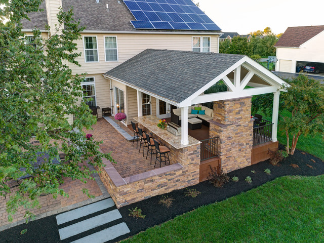 Covered Deck Outdoor Kitchen Exterior Veranda Wilmington