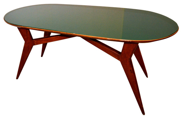 Mid Century Italian Table With Green Gl Midcentury Dining Mid Century Italian Table With Green Gl