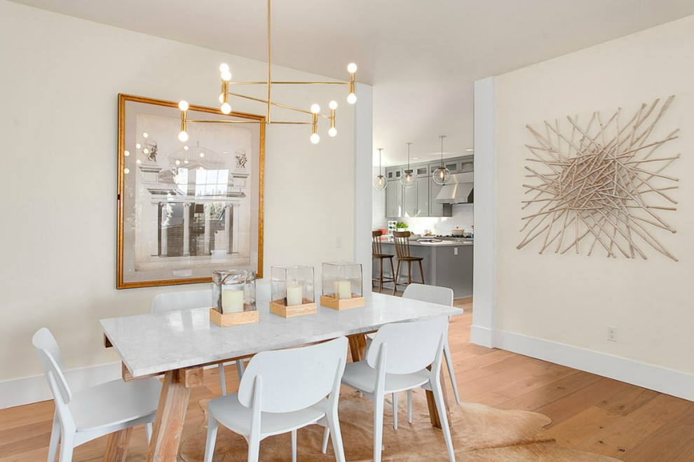 Inspiration for a transitional dining room in Seattle.