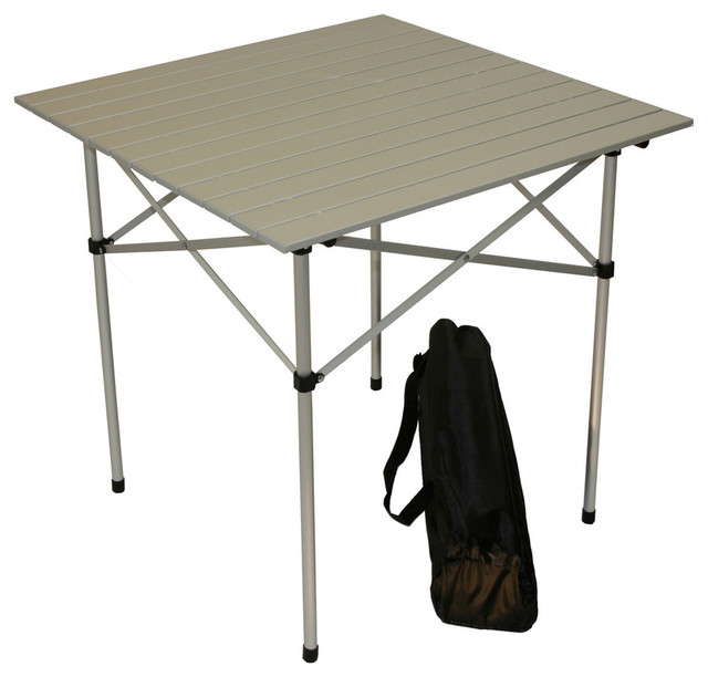 Tall Aluminum Table In A Bag Silver Tall Aluminum Table In A Bag Silver