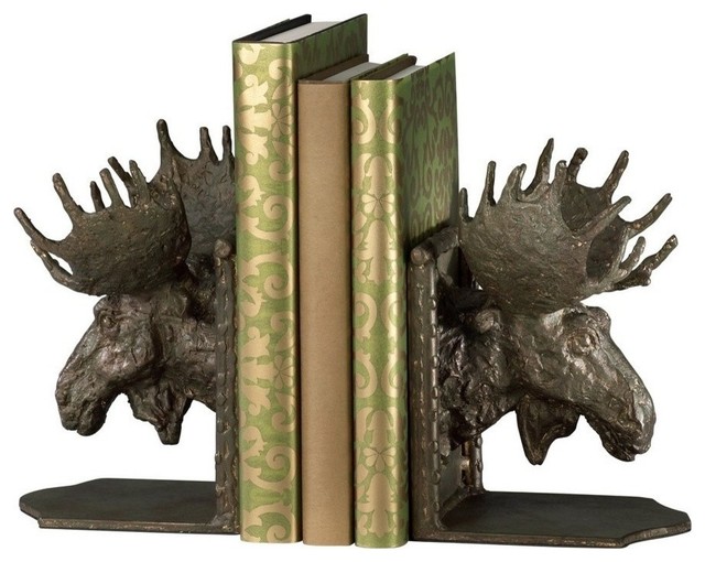 Cyan Design Moosehead Bookends, Bronze (Set of 2)