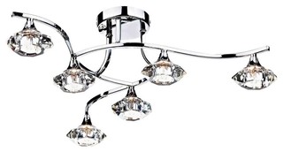 Arctic 6 Light Semi Flush Ceiling Light Contemporary Flush