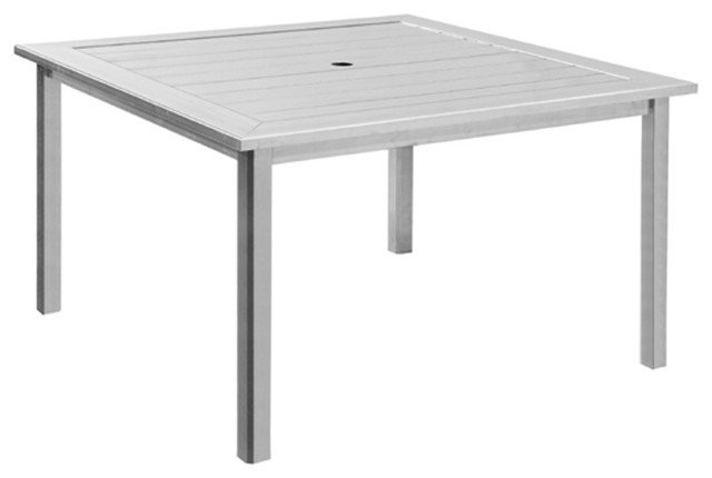 Homecrest Dockside Square Dining Table, Silver, 45 X 45