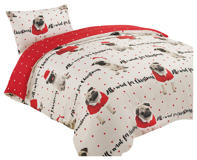Duvet Cover With Pillowcase Bedding Set All I Want For Christmas