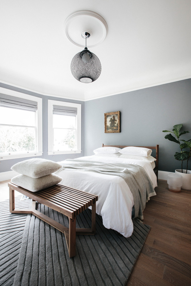 サンフランシスコにある小さな北欧スタイルのおしゃれな寝室