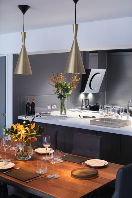 Handleless Monochrome Kitchen contemporary-kitchen