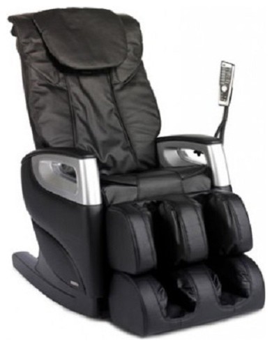 Cozzia 16018 BLACK Full Body Massage Chair Recliner w/ LED Remote Control