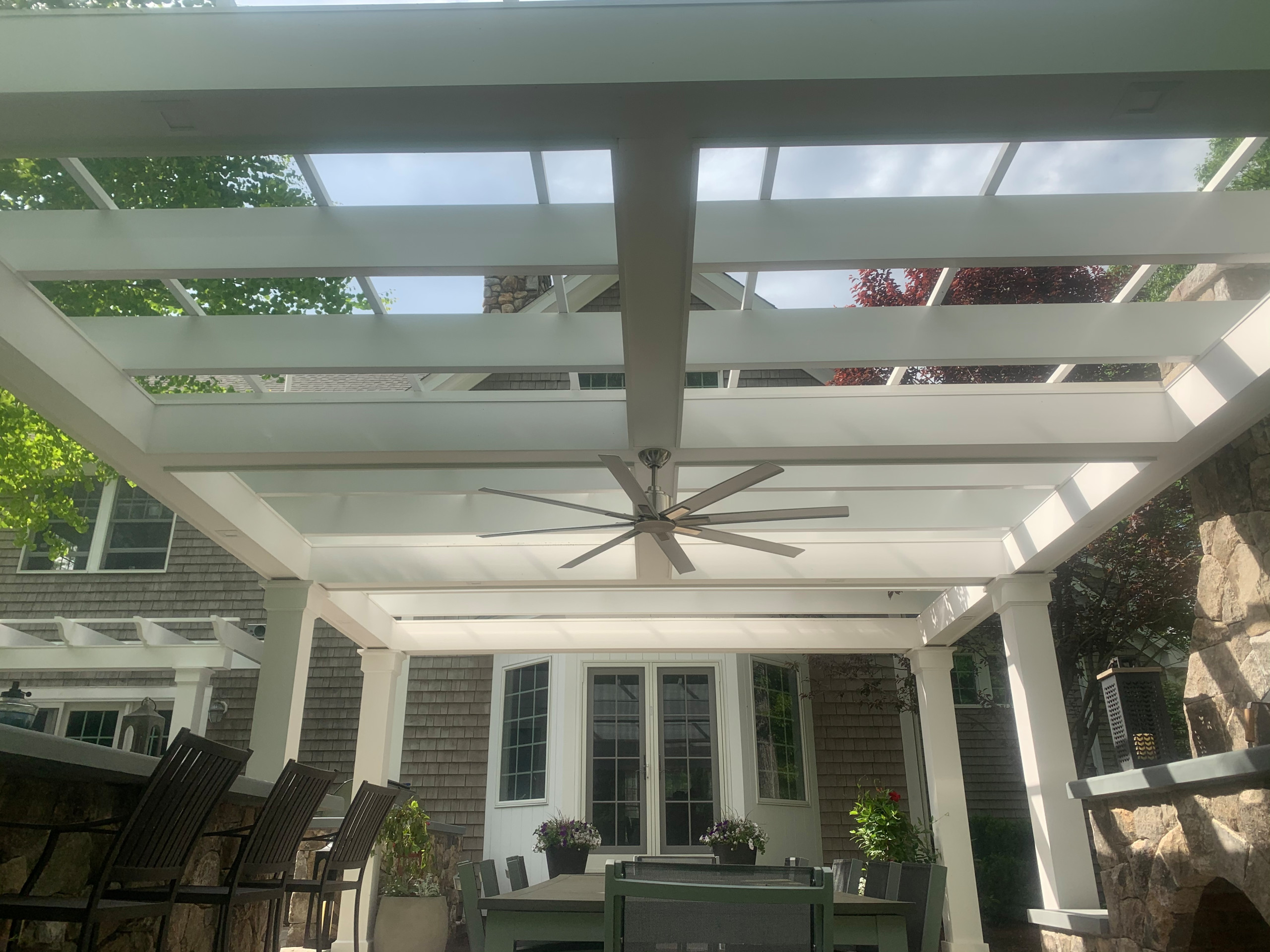 Outdoor living space pergola  Redding,ct