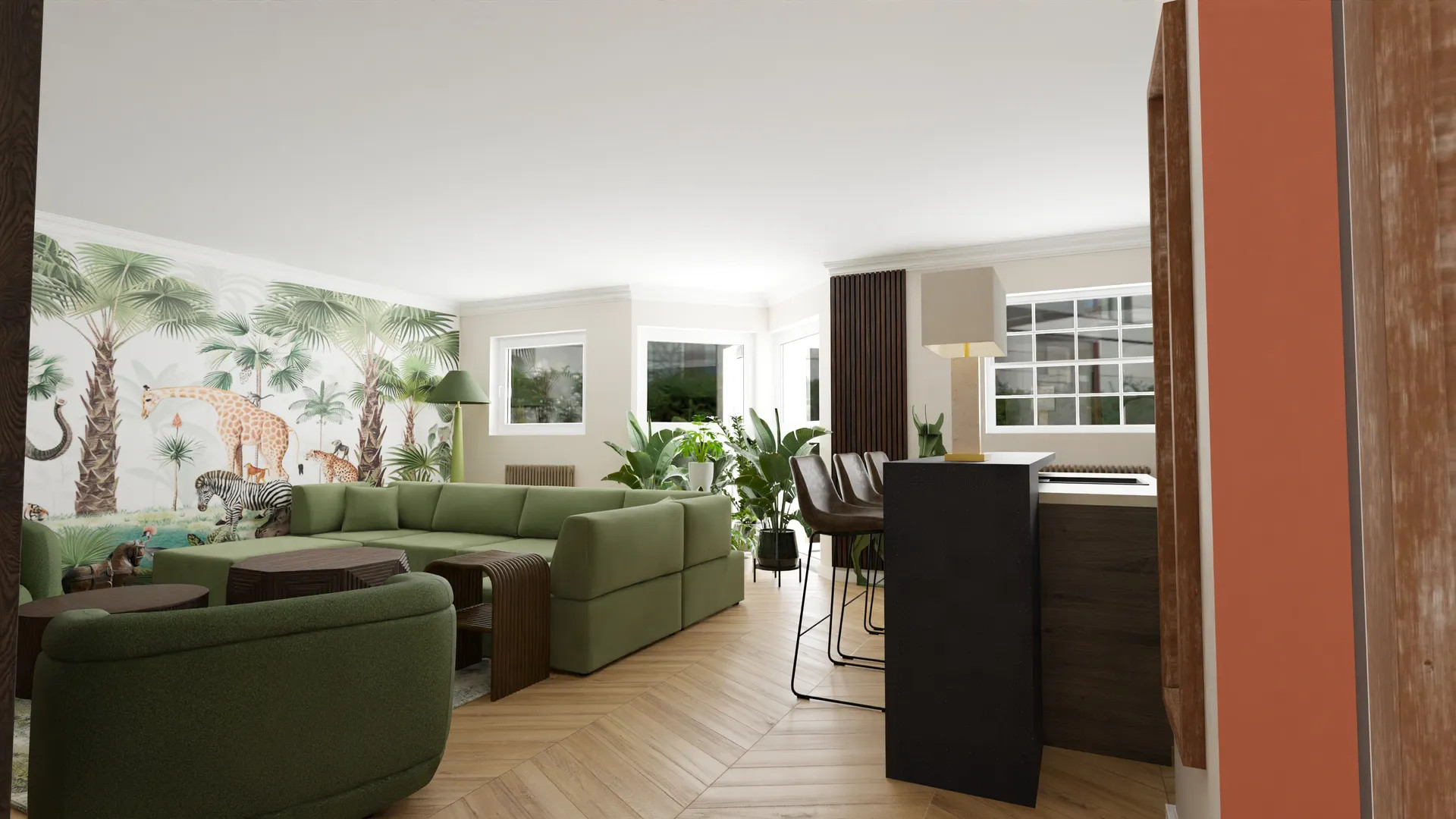 Rénovation complète, réunification de plusieurs appartements d'un petit immeuble