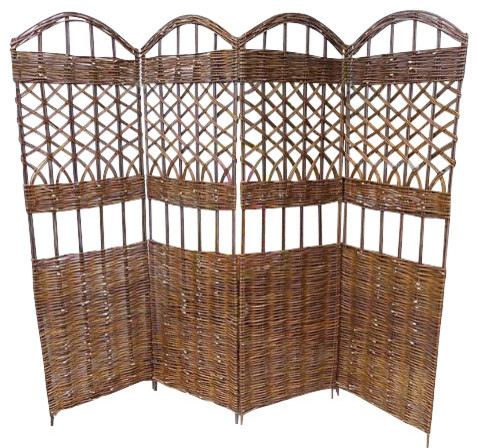 Willow Screen 4 Panel Divider 72 W X 60 H Asian Screens And