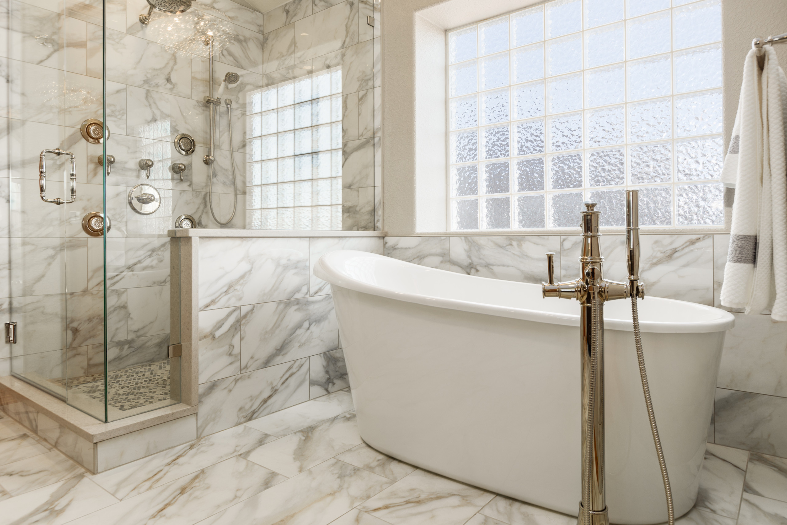 Master and guest bathrooms