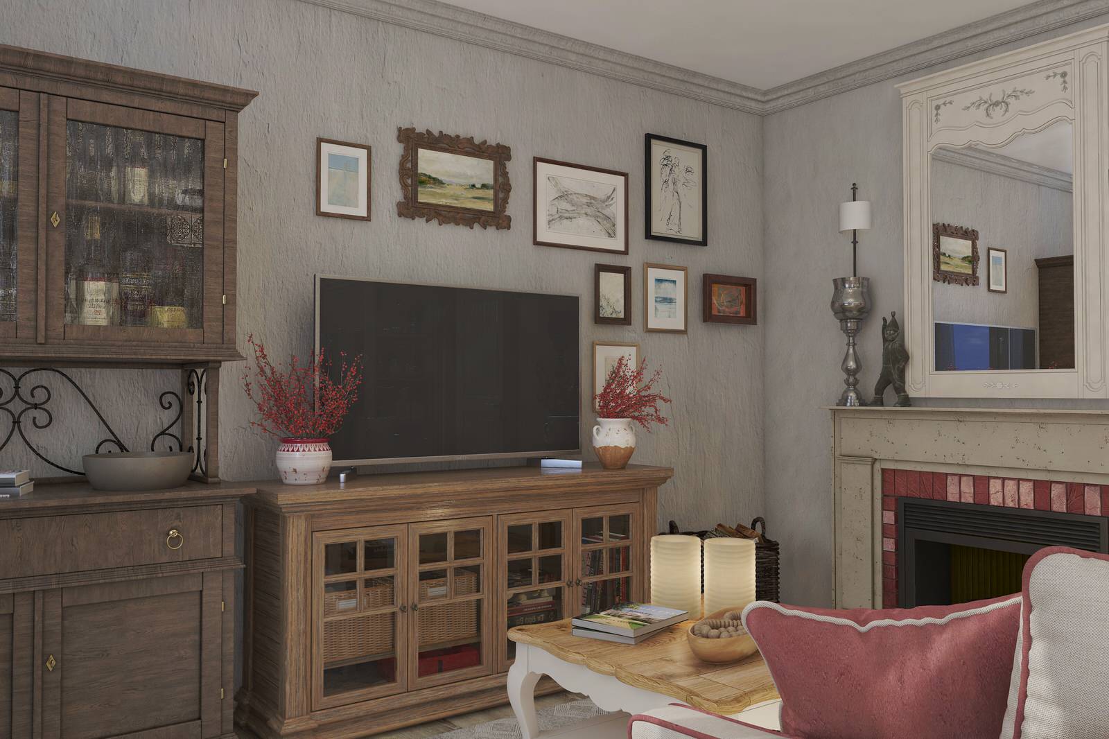 Проект квартиры в стиле Прованс (70 кв м)