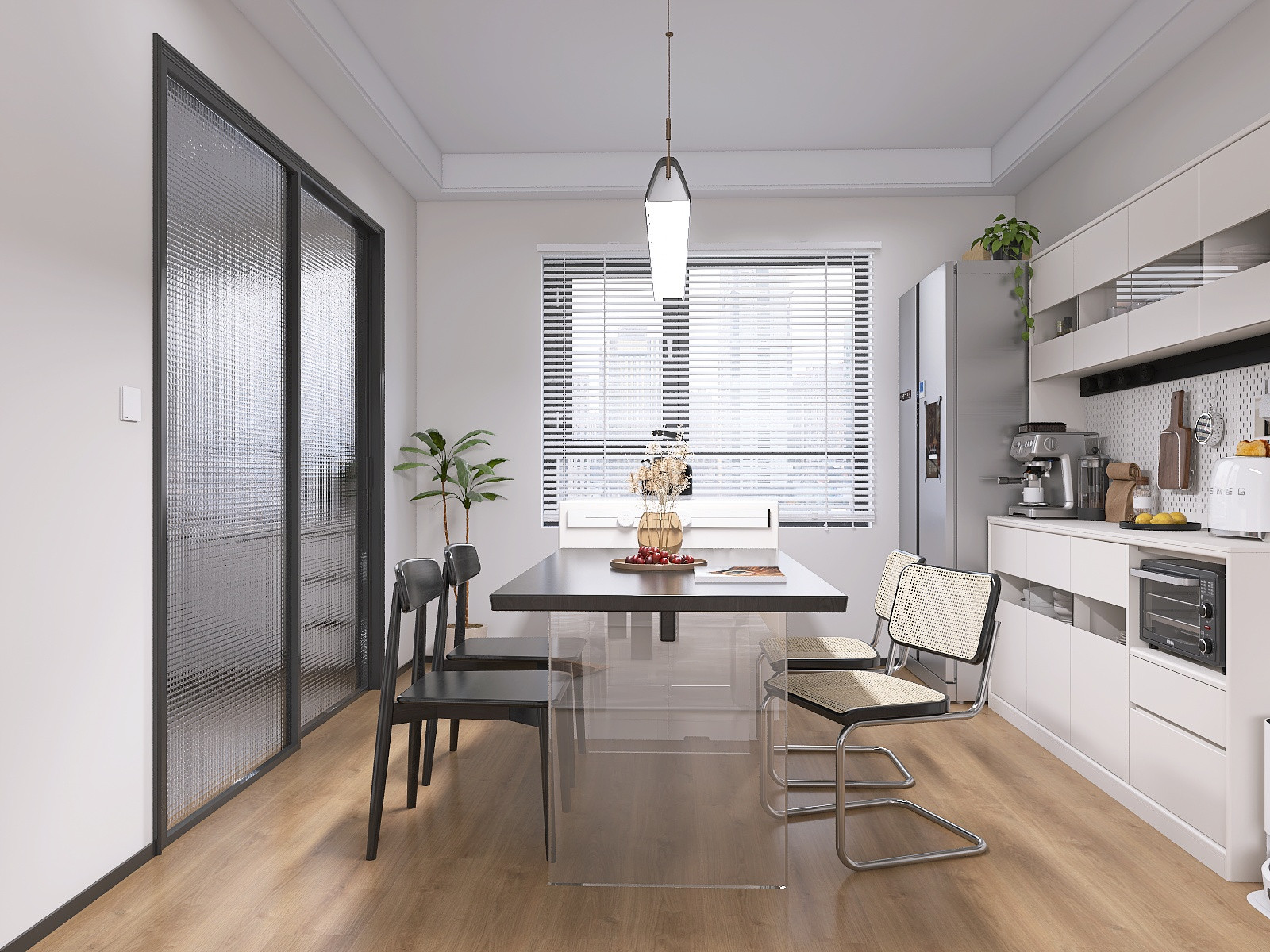 Современная кухня-гостиная 58 м²