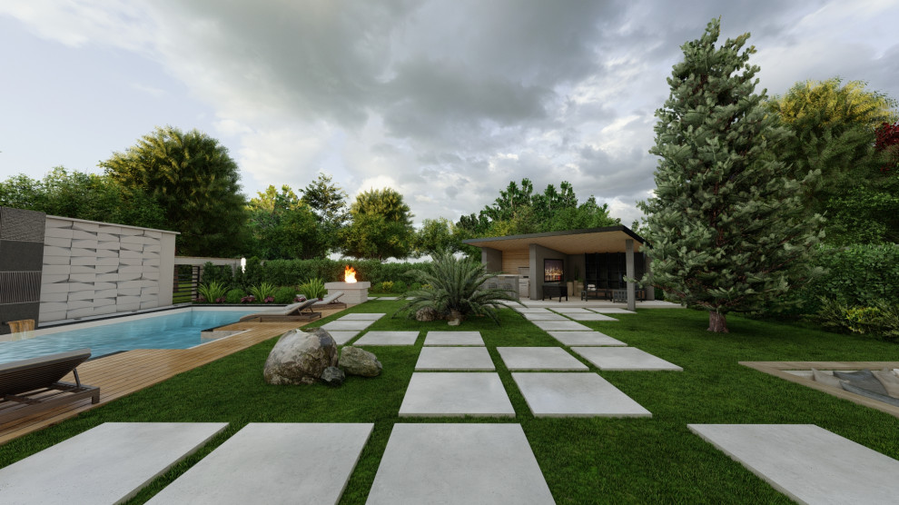 Long Row, Tibenham Garden Design (CGI)