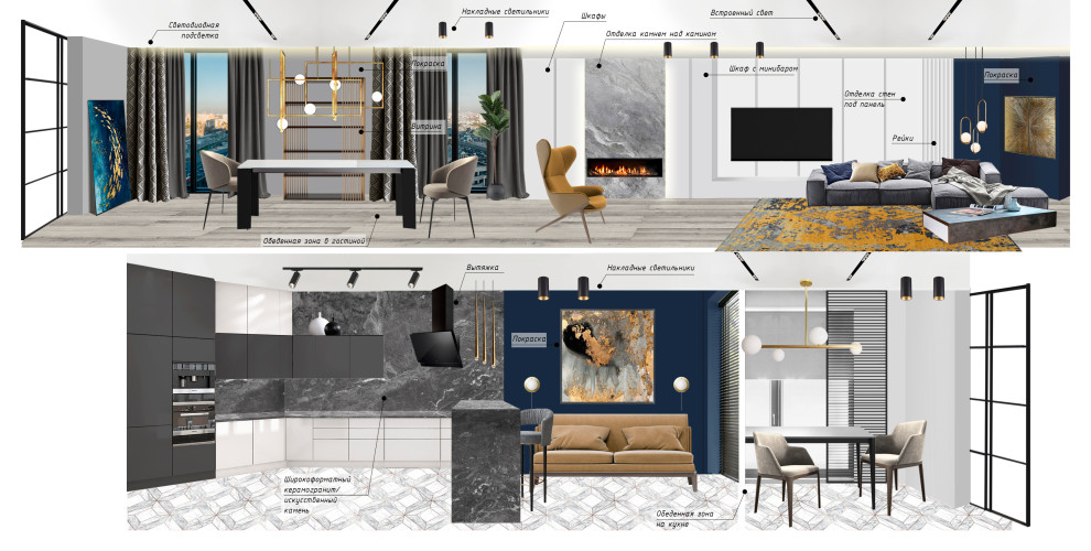 Коллажи к проекту ЖК ЗилАрт