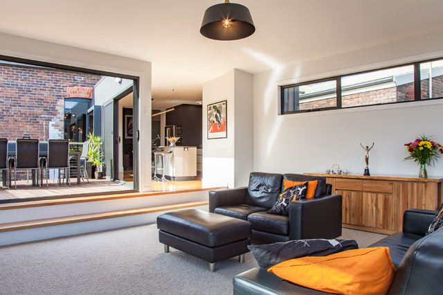Charles st transitional-living-room