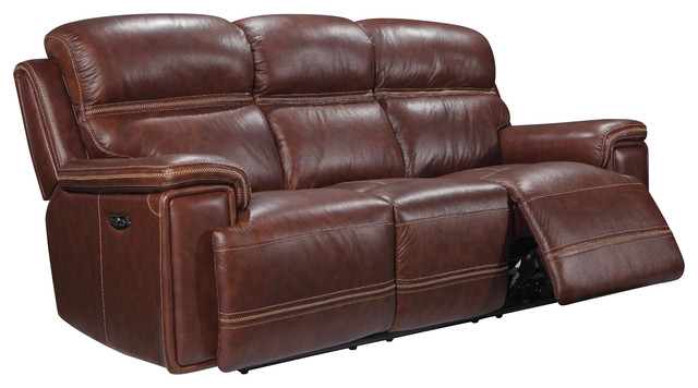 top grain leather power recliner sofa