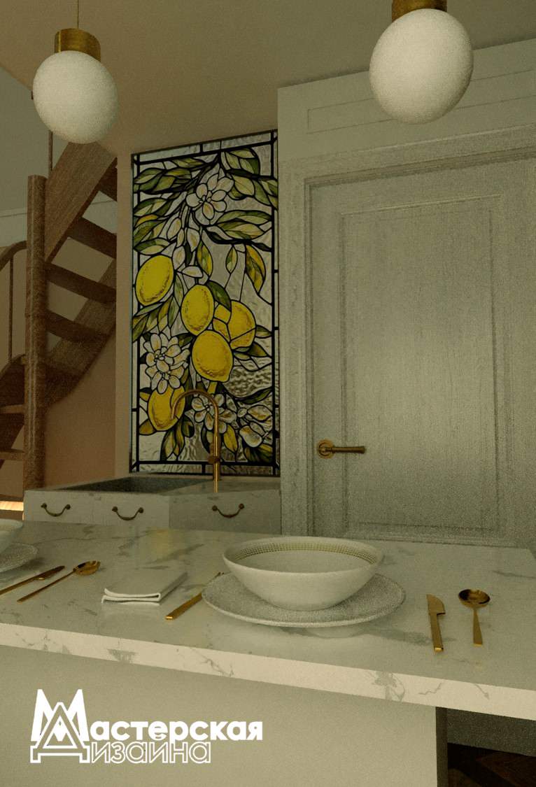 Проект кухонного пространства 9 кв.м