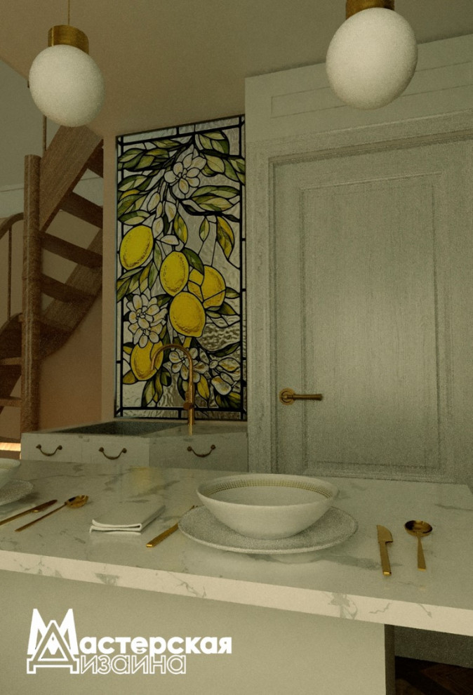 Проект кухонного пространства 9 кв.м