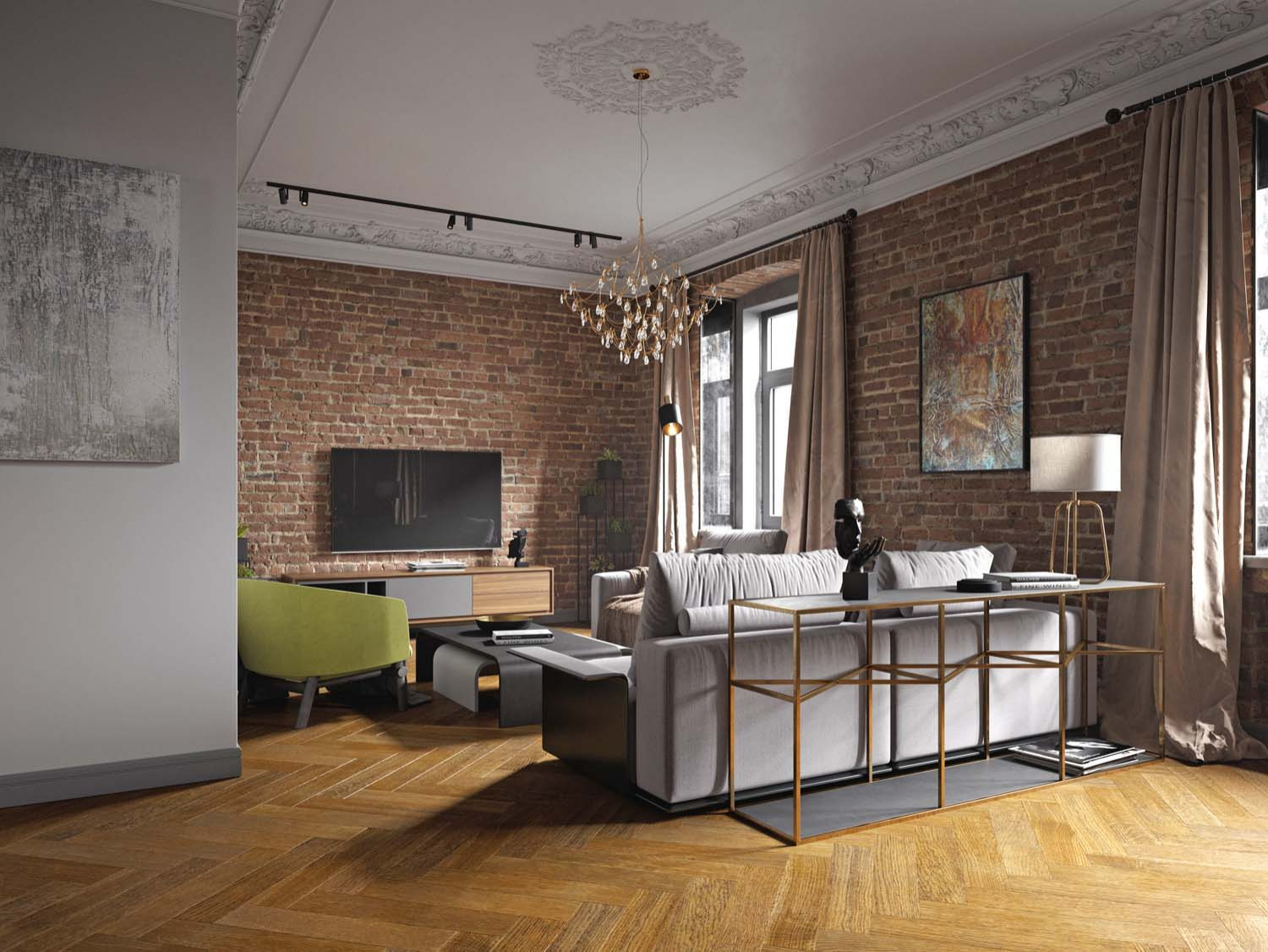 Дизайн проект квартиры в доходном доме 1901 года постройки на Страстном бульваре