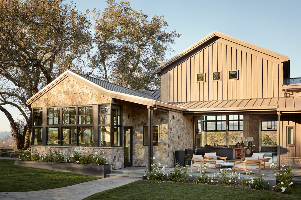 Inspiration for a country verandah in San Francisco with tile.