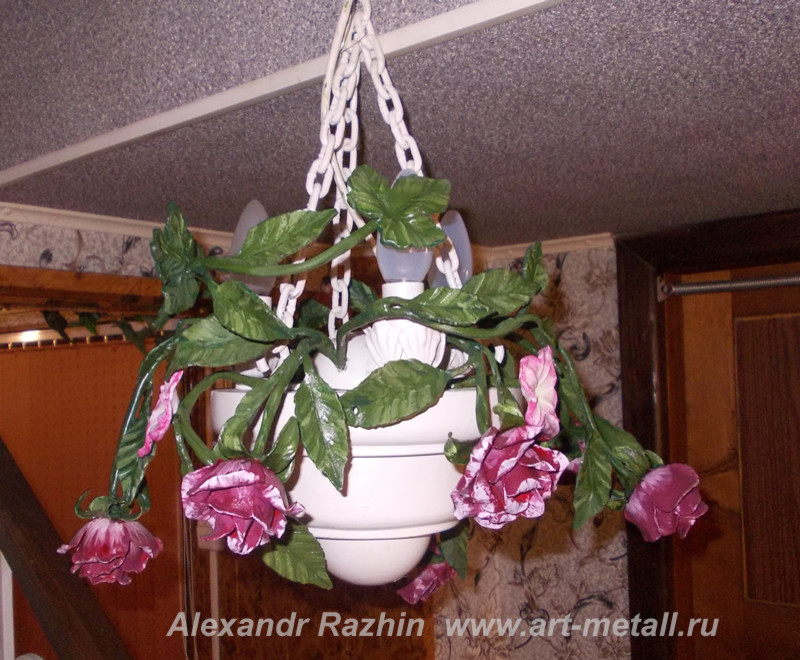 Wrought iron chandelier