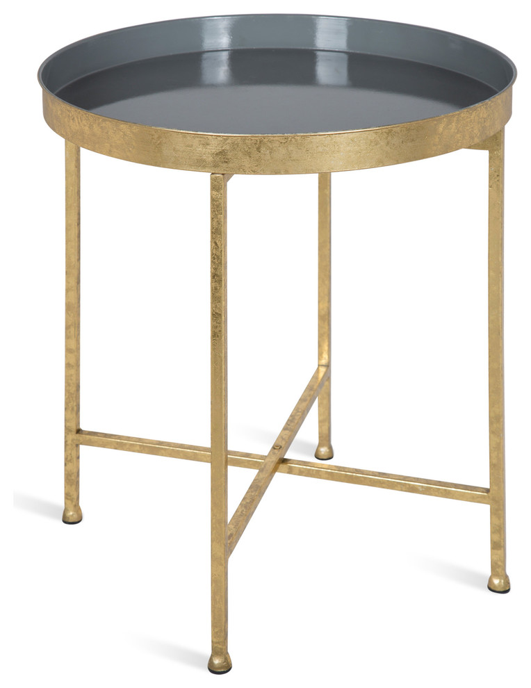 Celia Round Metal Side Table Contemporary Tables And End By Uniek Inc Houzz Celia Round Metal Side Table, Round Metal Tray Table