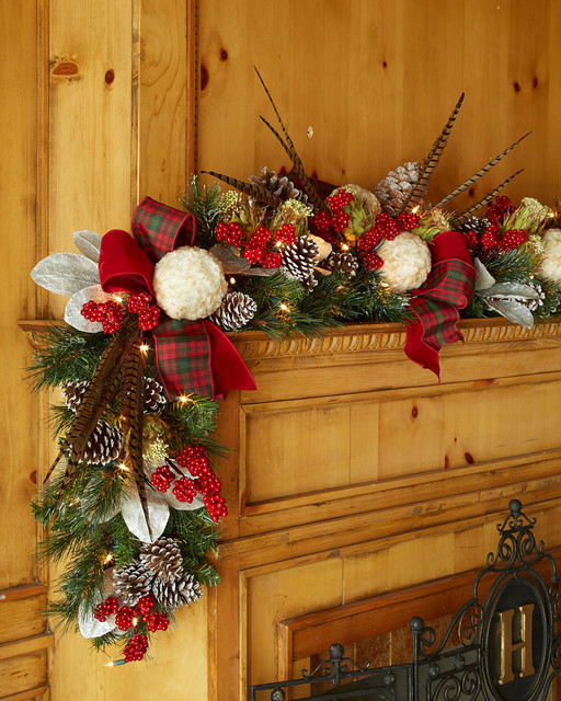 Pre-Lit Highland Fling 6' Christmas Garland - Wreaths And Garlands ...