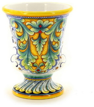 Deruta Glt, Footed Vase, Dec. 198