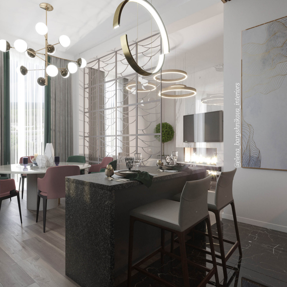 Дизайн проект квартиры 130м2 "Курорт в городе" (Resort in the City)