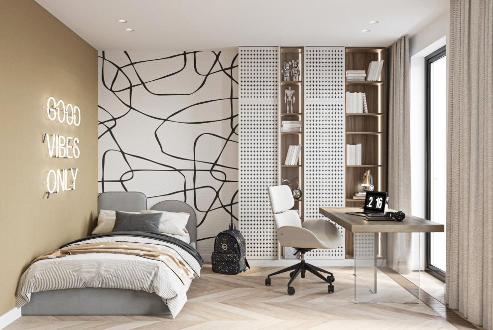 Детская спальня в теплых тонах