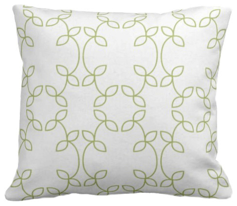 Vine Organic Pillow Cover, Lime/Natural, 18x15