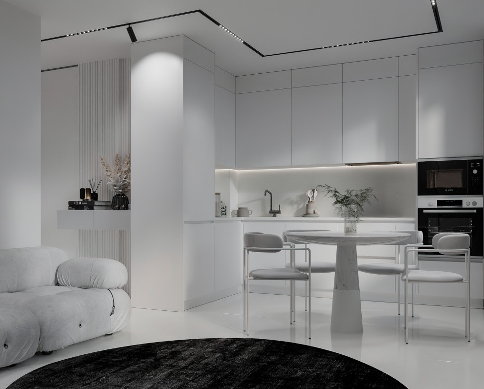 Гостиная в квартире 50 кв.м., Березовая Аллея