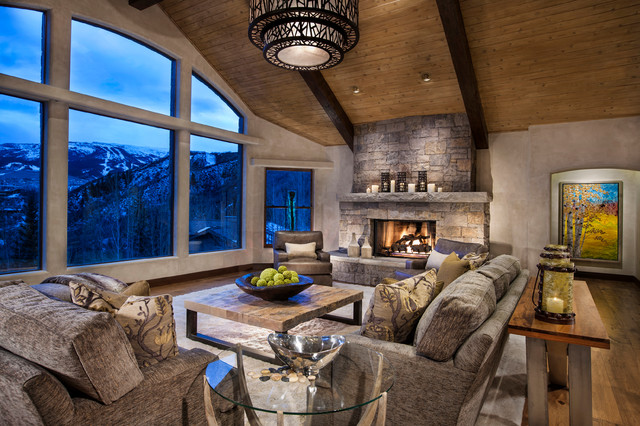 Horse Ranch contemporary-vardagsrum