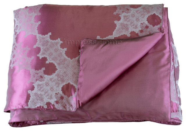 Silk Cotton Jacquard Woven Duvet Cover Set Yarn Dye Moroccan