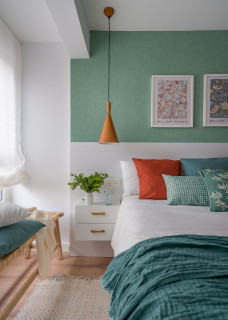 Ideas para dormitorios, Fotos de dormitorios con paredes verdes - Febrero  2024