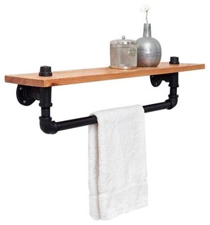 Industrial Rustic Espresso Urban Pipe Paper Towel Holder
