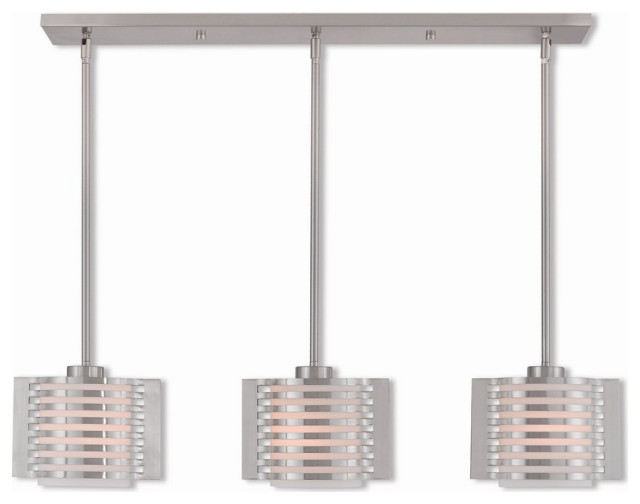Livex Lighting 41033-91 Hilliard - Three Light Linear Chandelier
