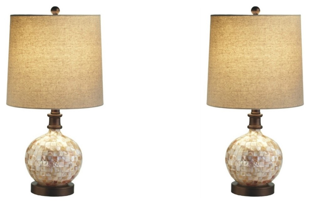 capiz shell table lamp