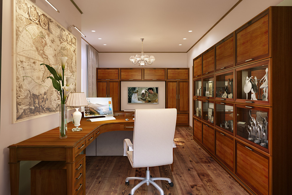 Интерьер кабинета в загородном доме