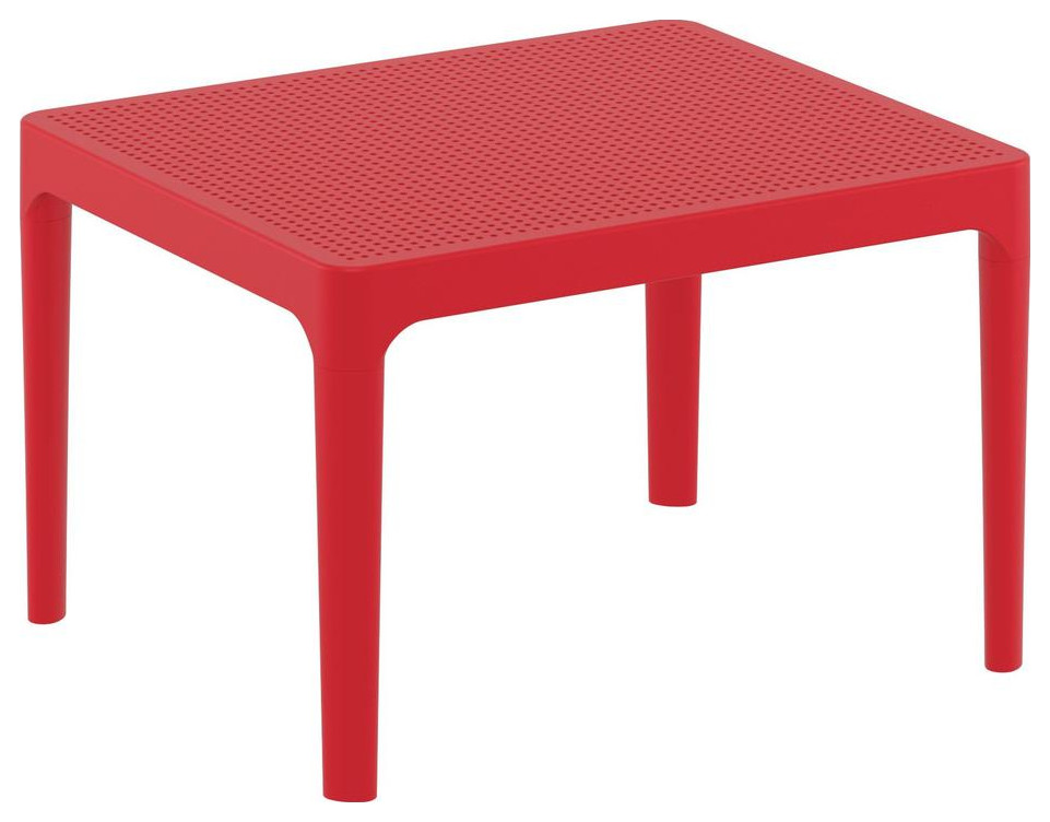 Sky Side Table 24 inch Red Contemporary Outdoor Side Tables by