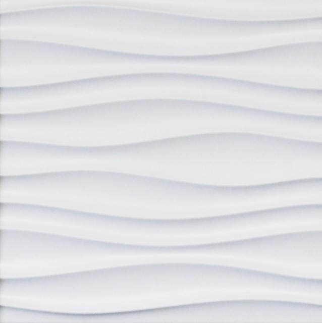 3D Wall Styling Panel Waves Texture 16 Piece Plain White 3D Wall Styling Panel Waves Texture 16 Piece Plain White