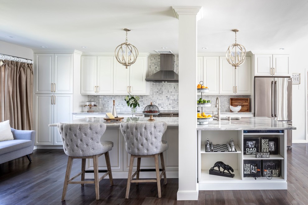 Transitional kitchen photo in New York