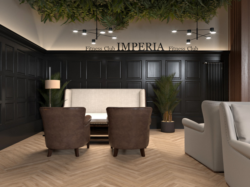 Проект зоны ресепшен в спотривном клубе