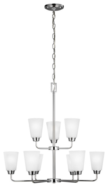 Kerrville Nine Light Chandelier in Chrome - Transitional - Chandeliers ...