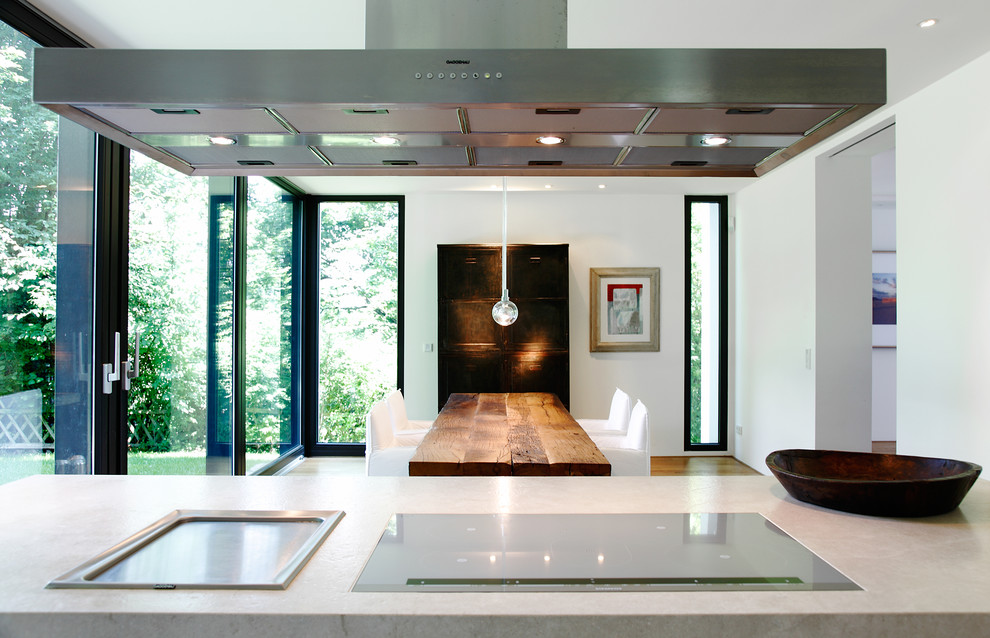 Design ideas for a modern dining room in Munich.