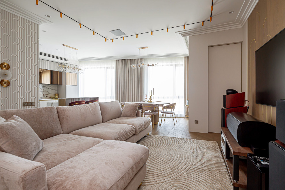 Реализованный дизайн проект четырехкомнатной квартиры 112 кв. м.