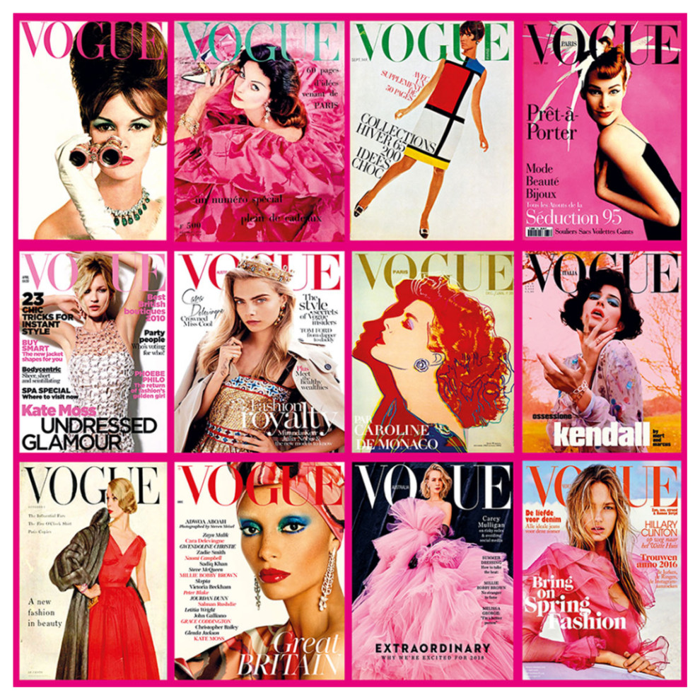 Square Fashion Magazine Photographic Artwork, Andrew Martin Vogue Covers Vol. 3