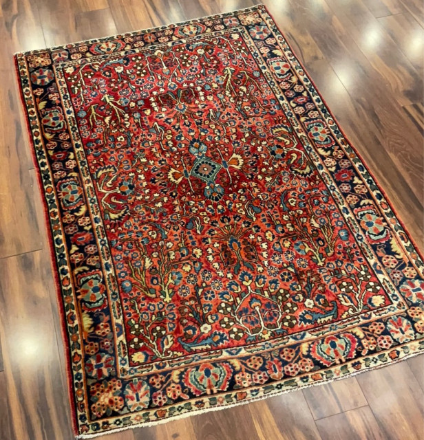 Kaoud Rugs 3.4X5.2 Rectangle Red Ea Area Rug Traditional Area Rugs